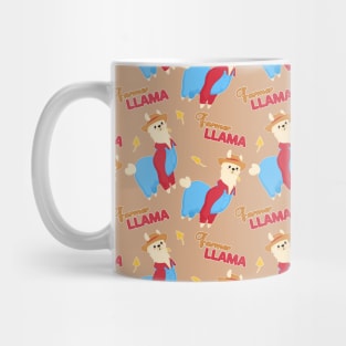 Farmer Llama Tan Pattern Mug